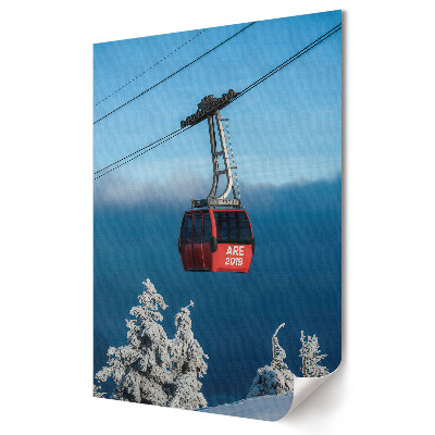 Poster de perete Plimbare cu gondola de iarnă în munți