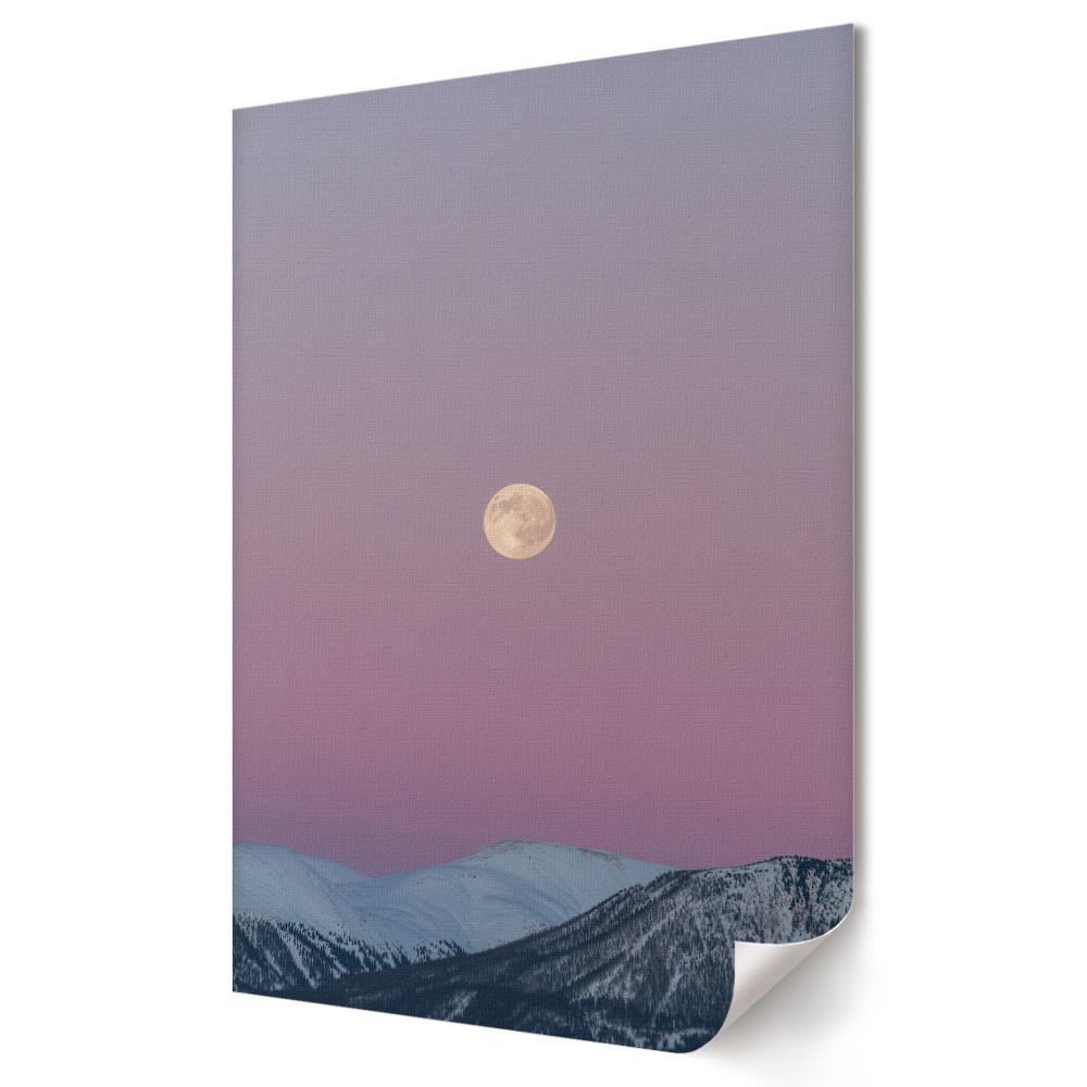 Poster decorativ Lună magică peste peisajul montan