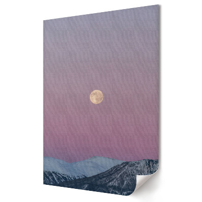 Poster decorativ Lună magică peste peisajul montan