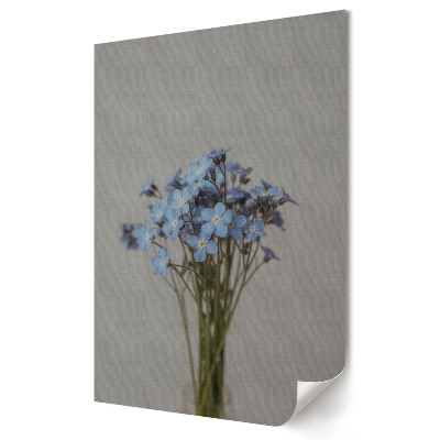 Poster de perete Flori albastre delicate într-o vază