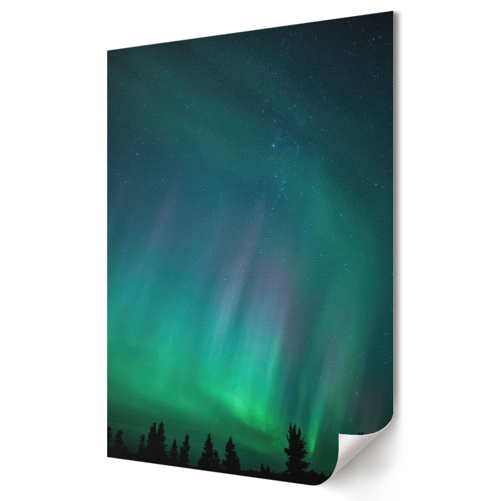 Poster de perete Aurora boreală fenomenală noaptea