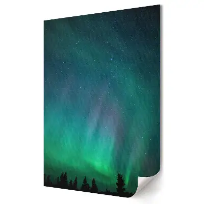 Poster de perete cu aurora boreală fenomenală pe timp de noapte