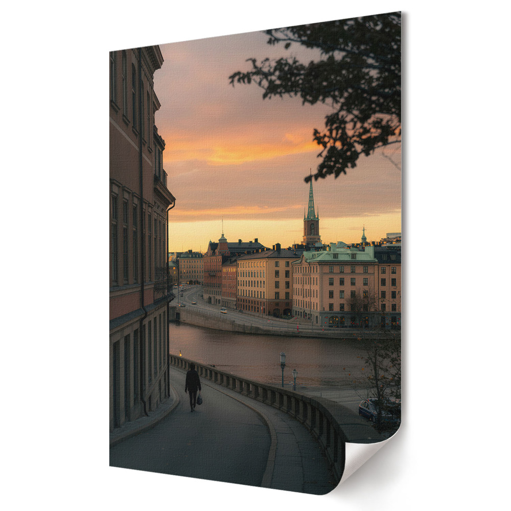 Poster de perete Apus de soare peste Stockholm