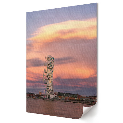 Poster decorativ Apus de soare peste arhitectura modernă