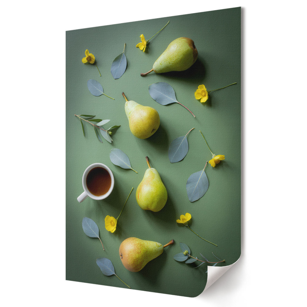 Poster de perete Frumusețe naturală: Pere și flori