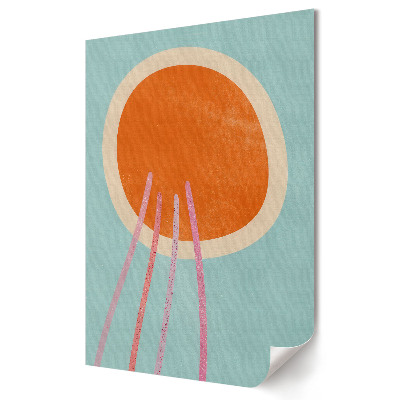 Poster decorativ Model abstract cu un soare colorat