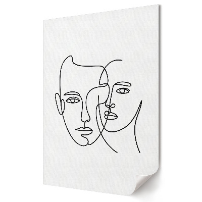 Poster decorativ Fețe minimaliste ale iubirii și identității