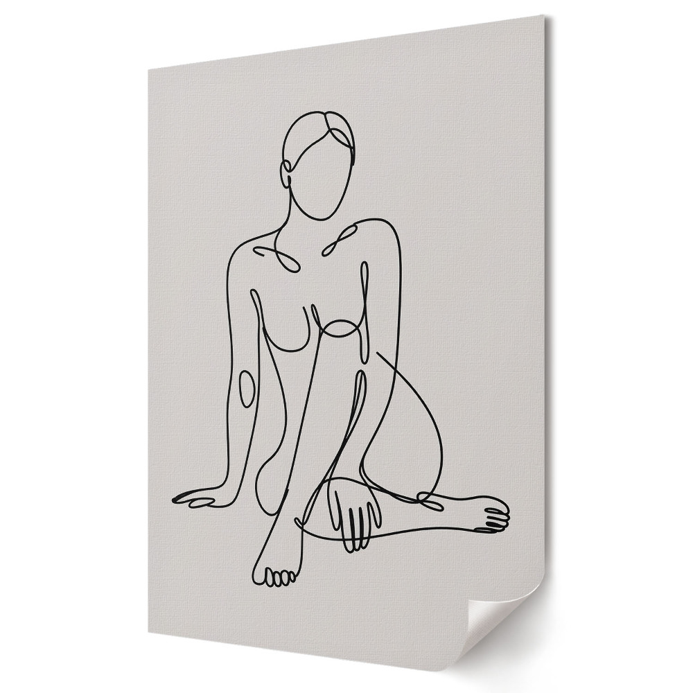 Poster de perete Siluetă feminină minimalistă în linii