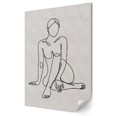 Poster de perete Siluetă feminină minimalistă în linii