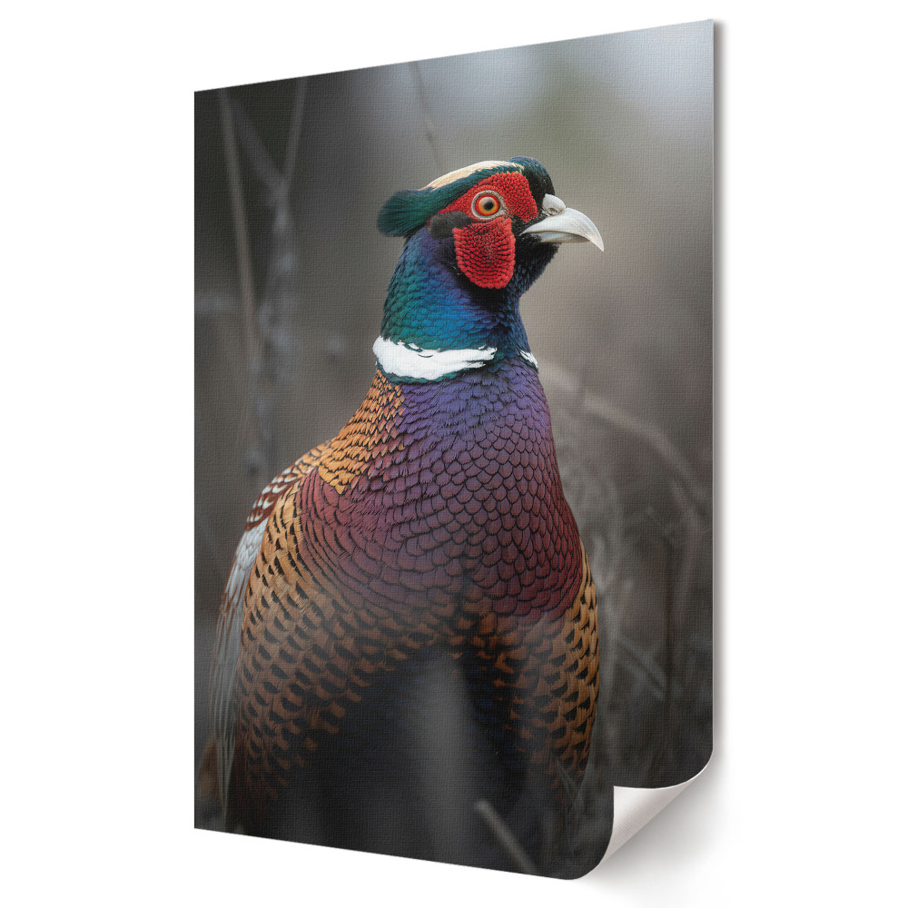 Poster de perete Un fazan colorat în habitatul său natural