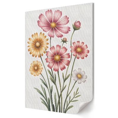 Poster decorativ Compoziție florală în nuanțe pastelate
