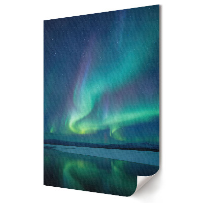 Poster decorativ Spectaculoasa auroră boreală deasupra lacului