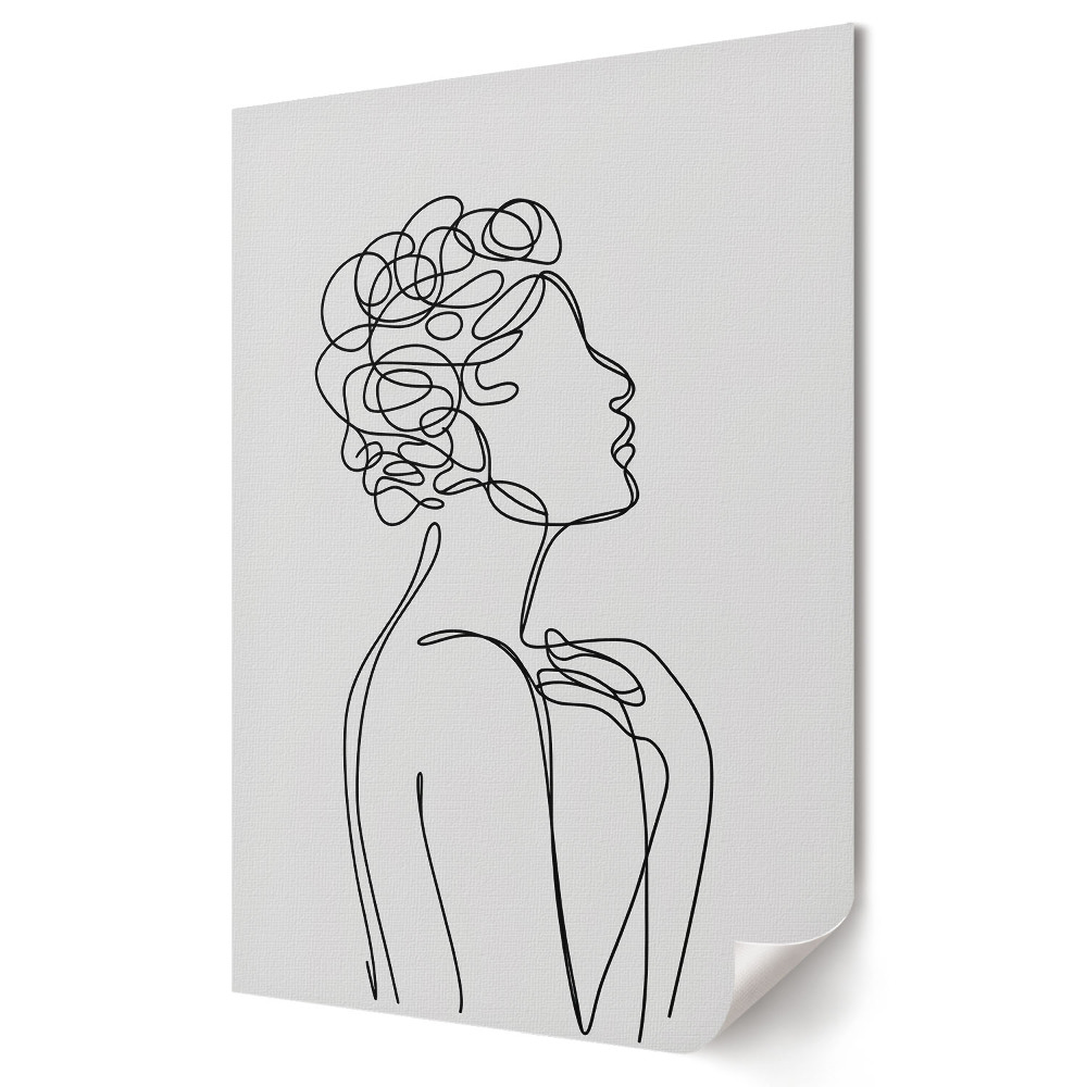 Poster de perete Portret feminin minimalist în linii