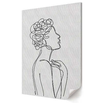 Poster de perete Portret feminin minimalist în linii