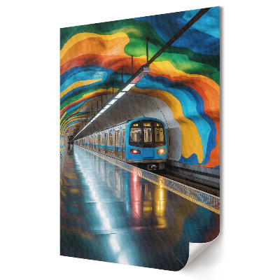 Poster de perete Un tunel de metrou colorat în oraș