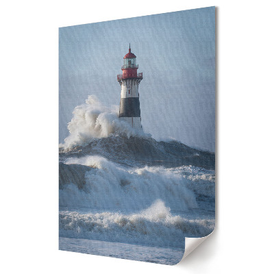 Poster decorativ Un far într-o mare furtunoasă