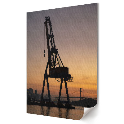 Poster decorativ Apus de soare peste macaraua portuară