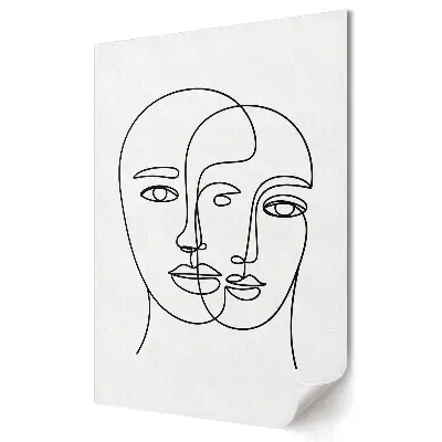 Poster decorativ Fețele duble ale emoțiilor în linie