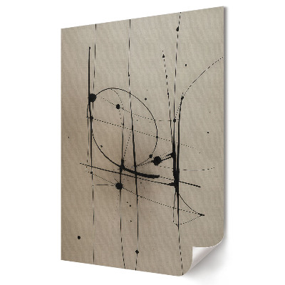Grafică murală pe pânză Linii abstracte pe un fundal neutru
