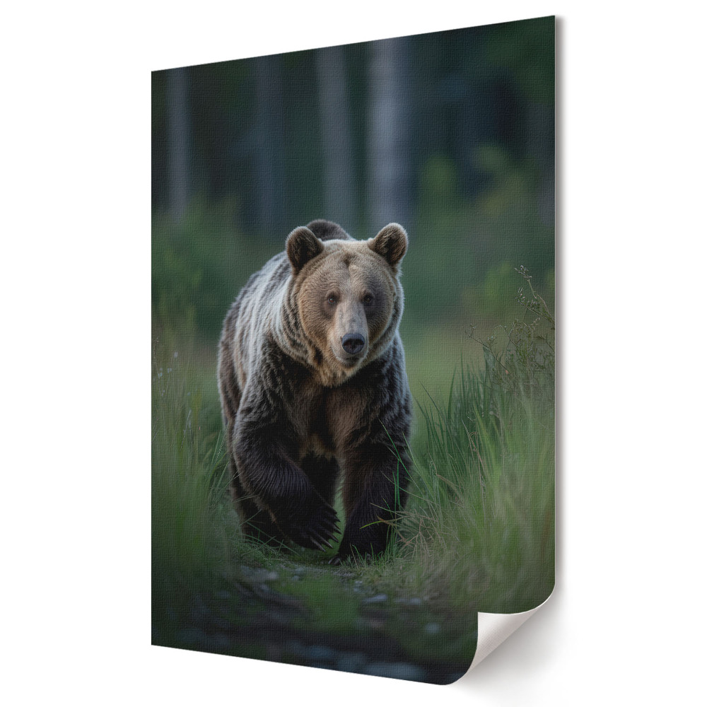 Grafică murală pe pânză Grizzly în habitatul său natural