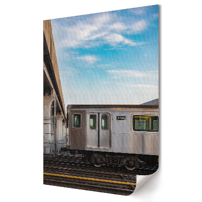 Poster decorativ Un tren modern pe fundalul cerului