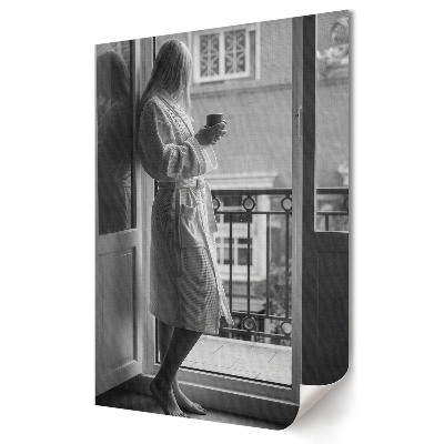 Poster decorativ Moment de cafea de dimineață la fereastră