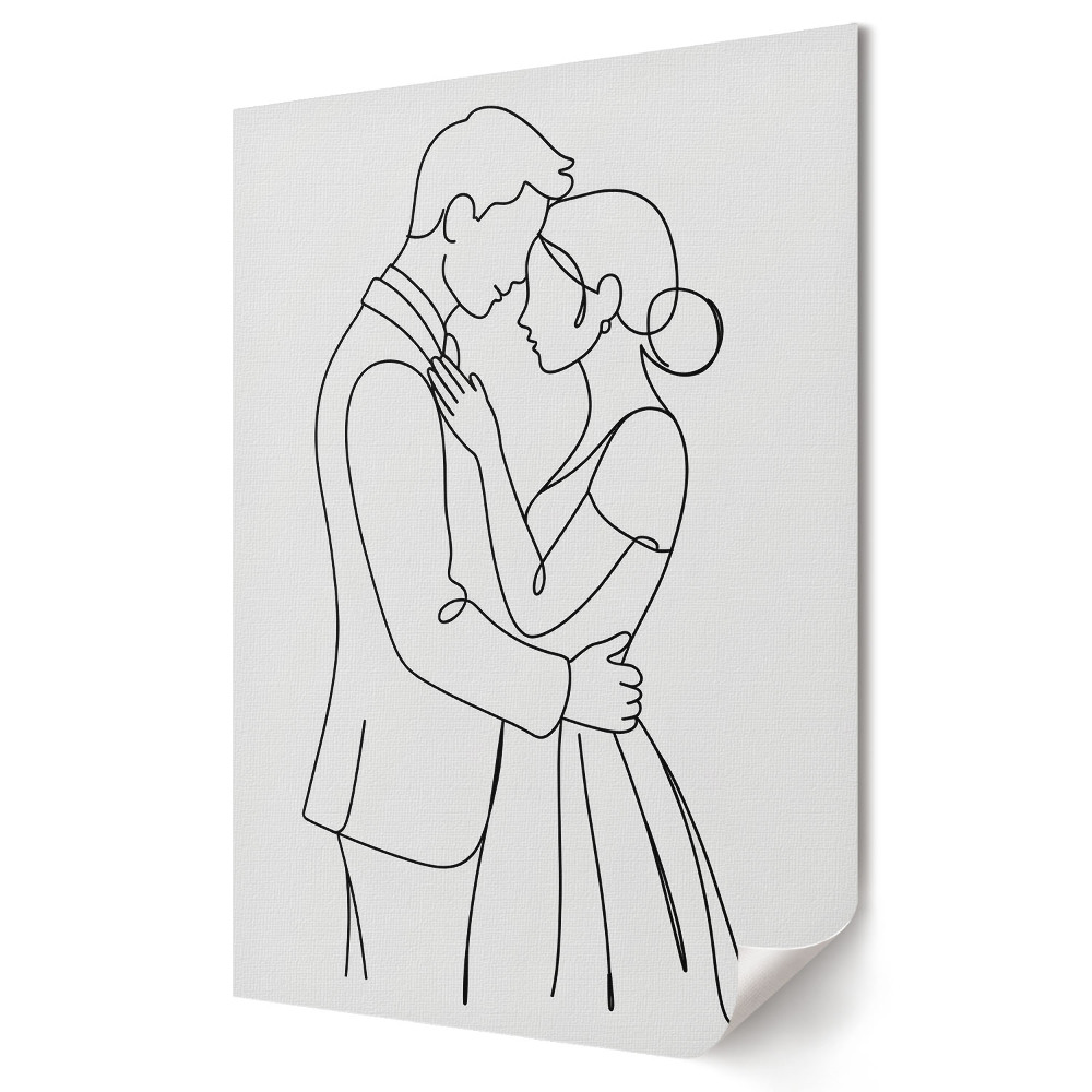 Poster decorativ Iubire în simplitatea liniilor