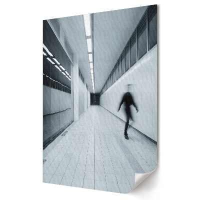 Grafică murală pe pânză Pierdut într-un coridor monocromatic