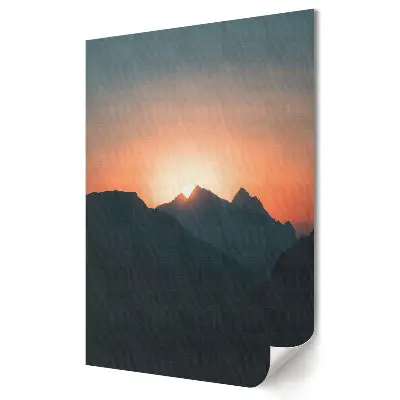 Tablou canvas cu peisaj montan la apus
