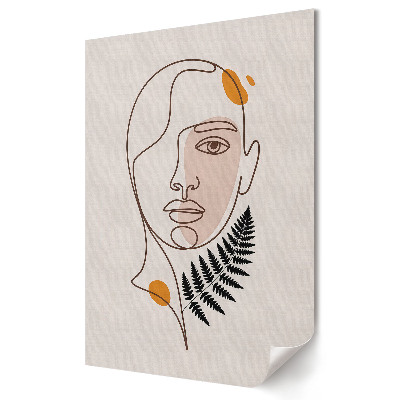 Poster de perete Un portret minimalist cu accent floral