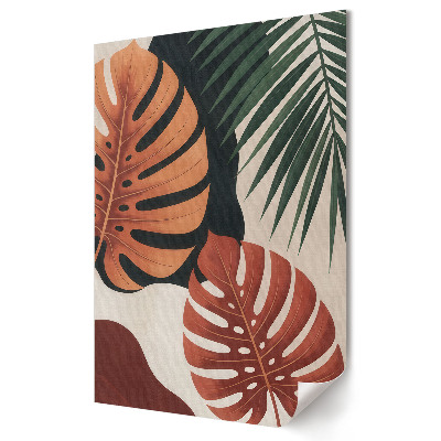 Grafică murală pe pânză Frunze tropicale într-un stil modern