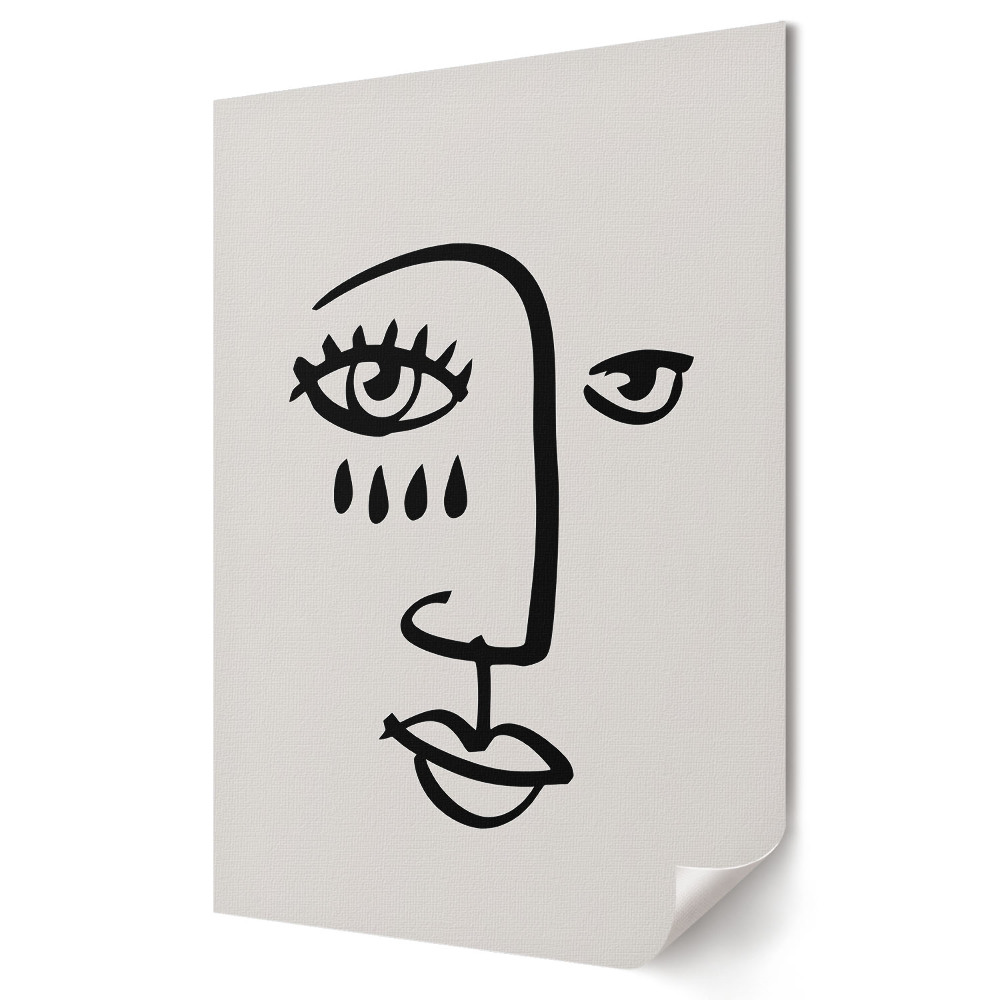 Poster de perete Un portret minimalist cu emoții