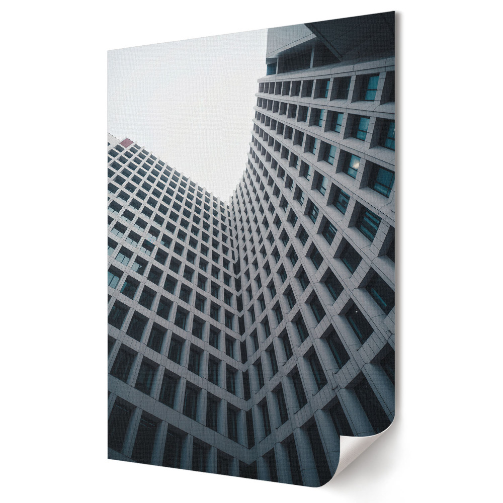 Grafică murală pe pânză Arhitectura modernă în peisajul urban