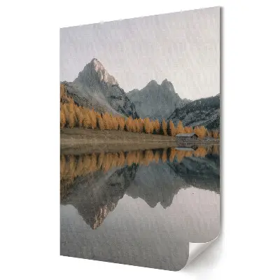 Poster decorativ cu peisaj montan în culorile toamnei