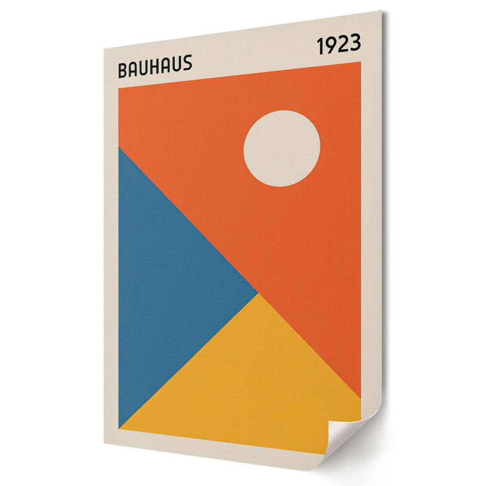 Grafică murală pe pânză Bauhaus 1923: Culori și geometrie
