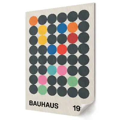 Poster de perete Bauhaus cu forme și culori armonizate