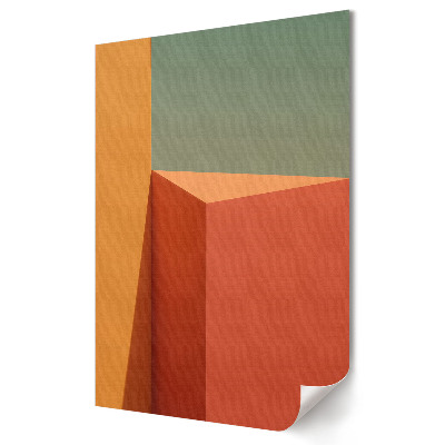Poster decorativ Geometrie abstractă în culori calde