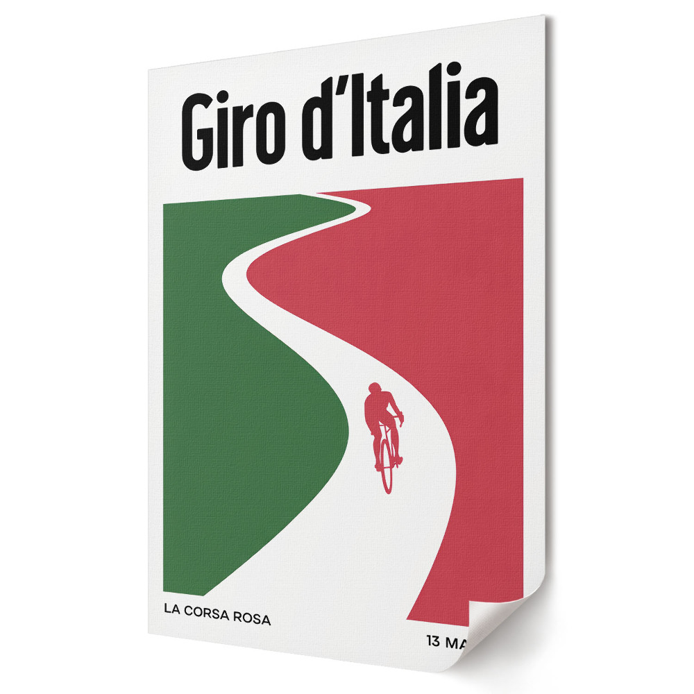 Poster de perete Giro d'Italia: Drumul ciclismului spre glorie