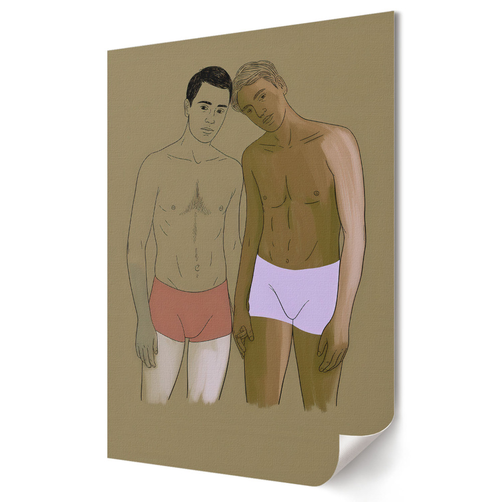 Poster decorativ Intimitatea în viața de zi cu zi a bărbaților