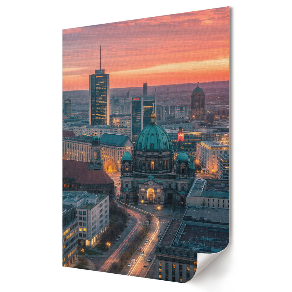 Poster decorativ Apus de soare peste Berlin