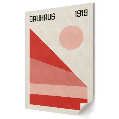 Poster de perete Bauhaus 1919 cu design geometric minimalist