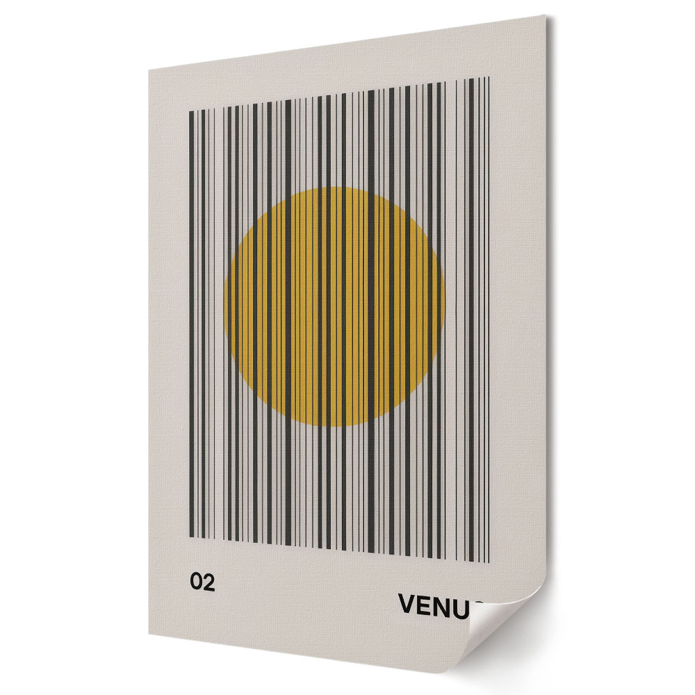 Poster decorativ Cod de bare cu un cerc galben