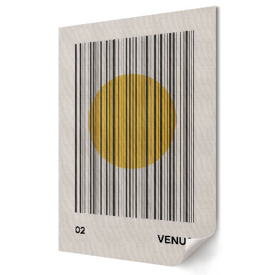 Poster decorativ Cod de bare cu un cerc galben