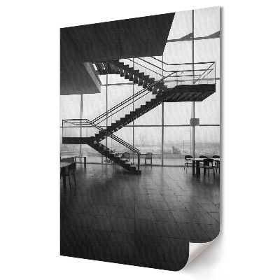 Poster decorativ Scară modernă în monocrom