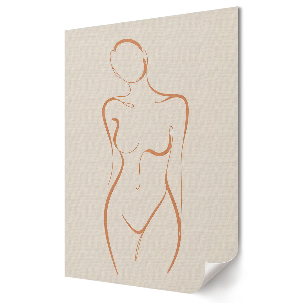 Poster de perete Siluetă feminină minimalistă în linii