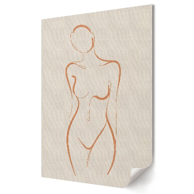 Poster de perete Siluetă feminină minimalistă în linii