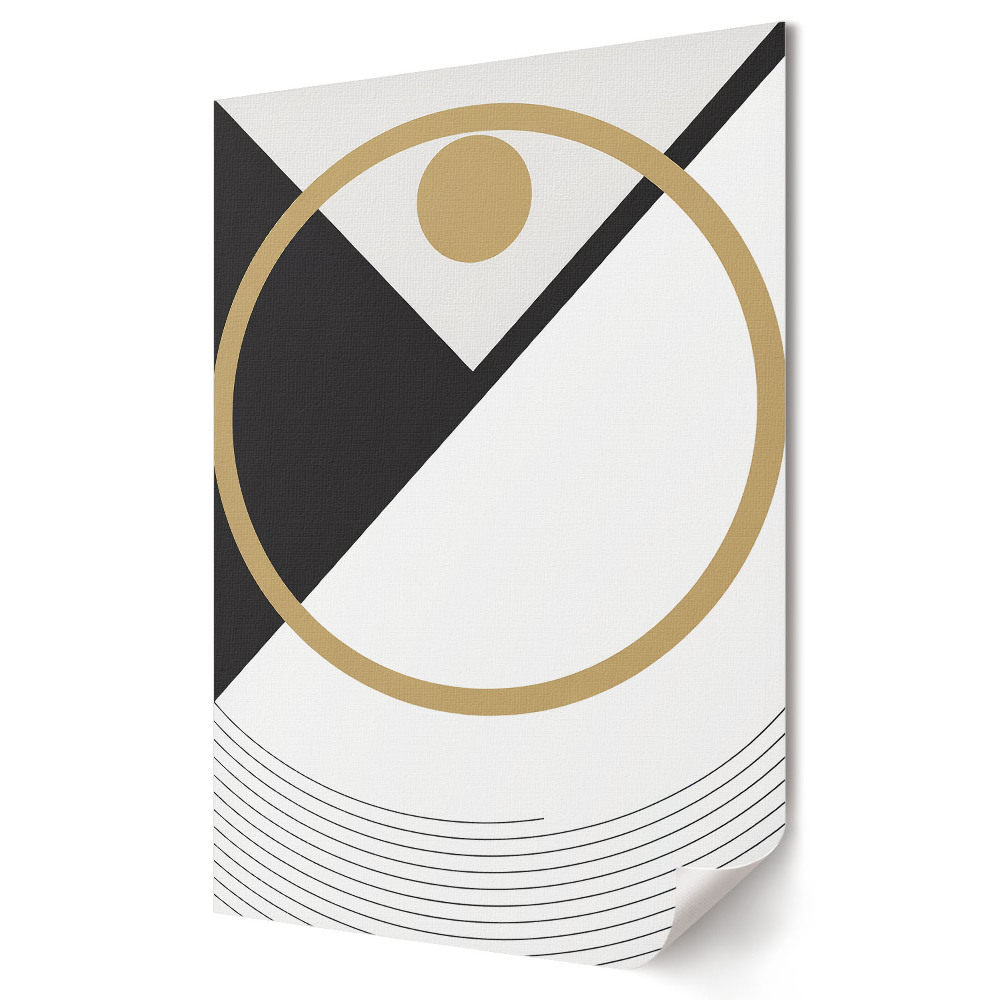 Grafică murală pe pânză Minimalism abstract cu accente aurii