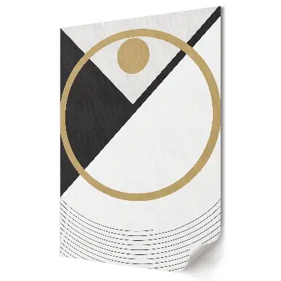Tablou canvas abstract minimalist cu accente aurii