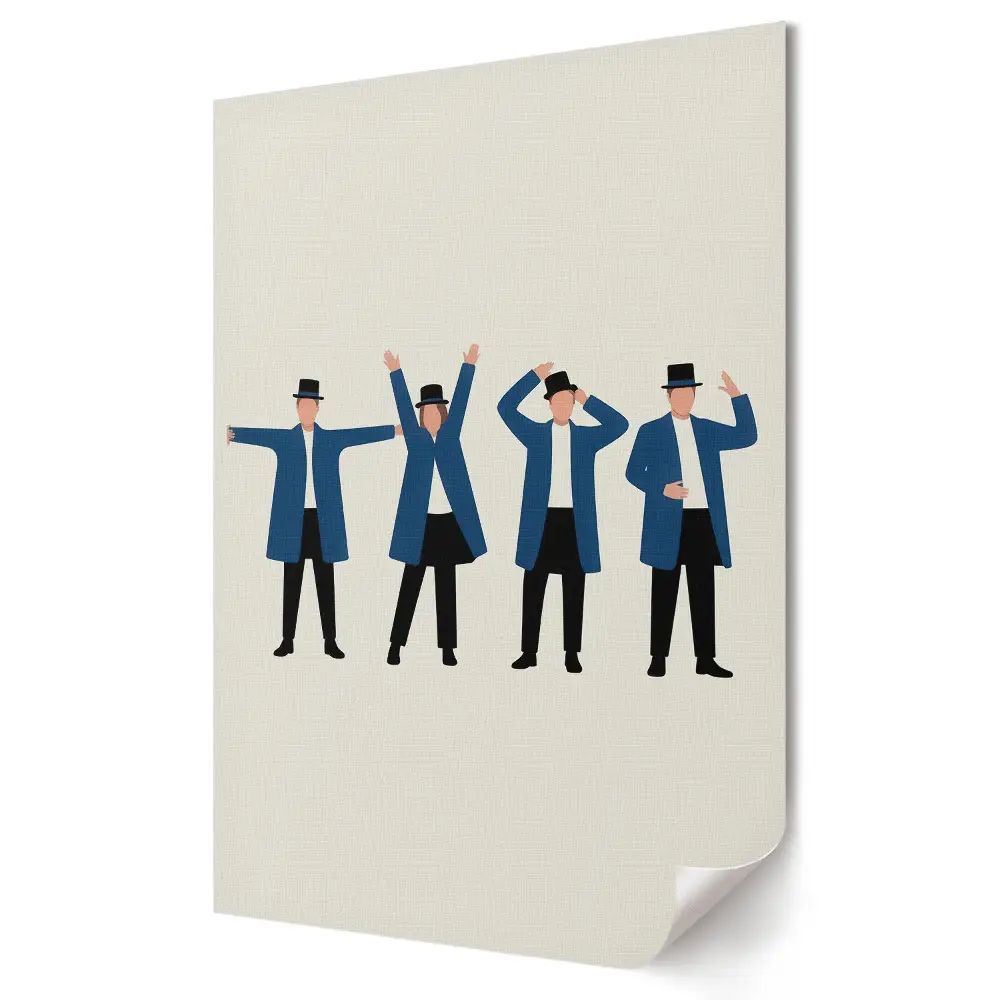 Poster decorativ cu dans retro elegant