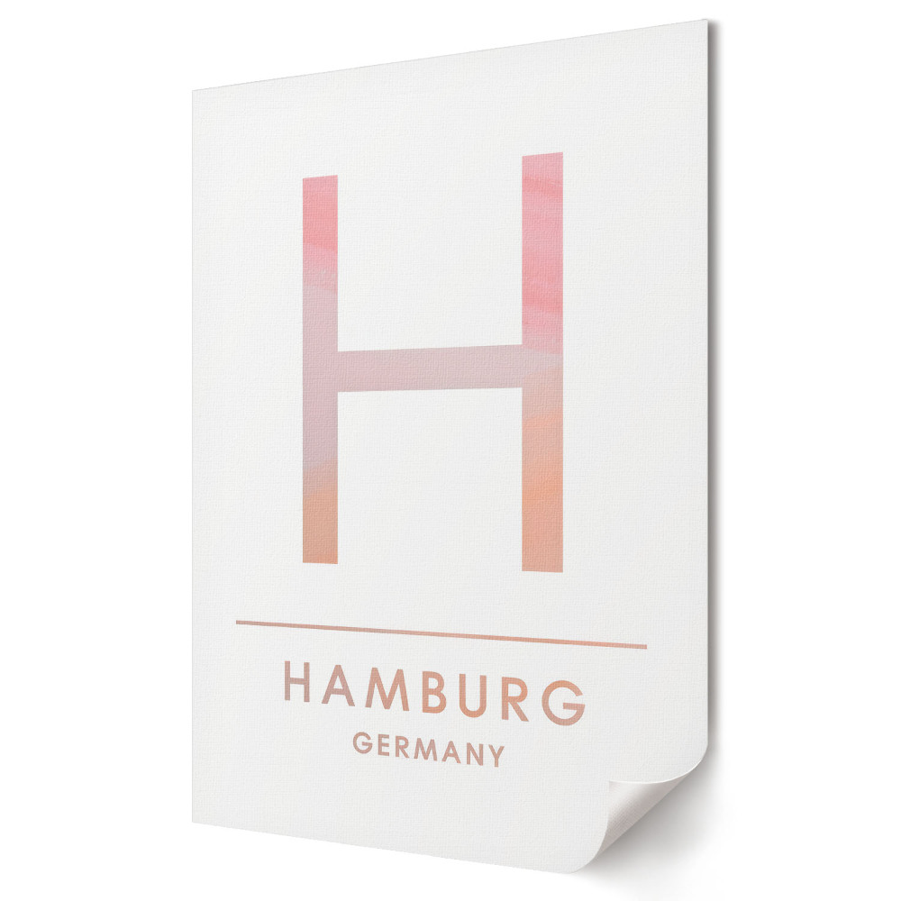 Poster de perete Un poster elegant cu numele Hamburg
